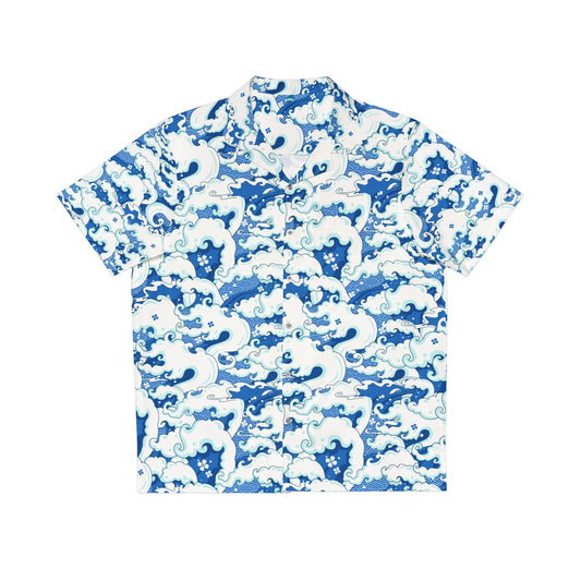 The Great Wave Shirt Katsushika Hokusai Mens Ocean Waves Design for Summer Adventures Japanese Hawaiian Aloha Shirt