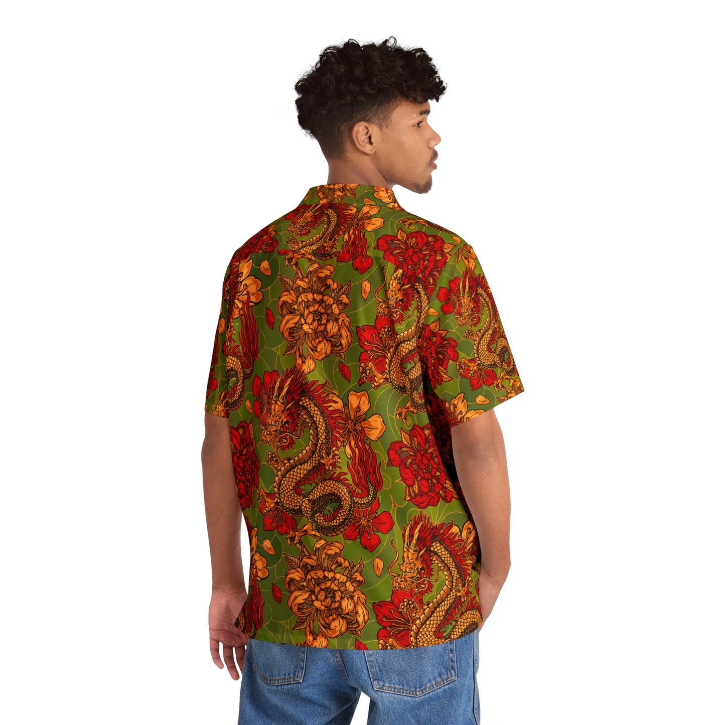 Chinese Dragon Men's Beach Aloha Hawaiian Beach Shirt