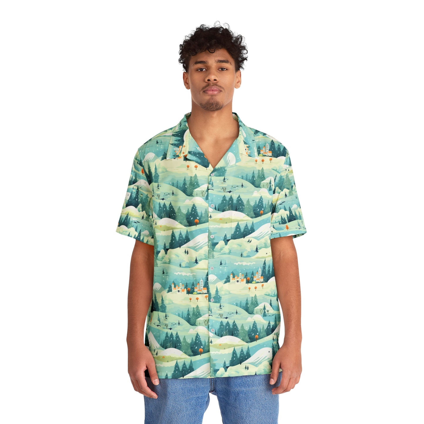 Christmas Landscape Xmas Time Funny Hawaiian Aloha Shirt