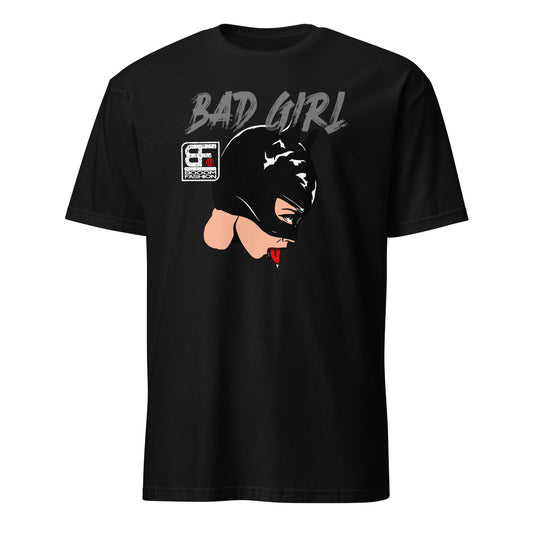 Bad Girl with Bunny Mask BDSM Bondage Fetish Kinky Cool Art Design Booomfashion Unisex T-Shirt