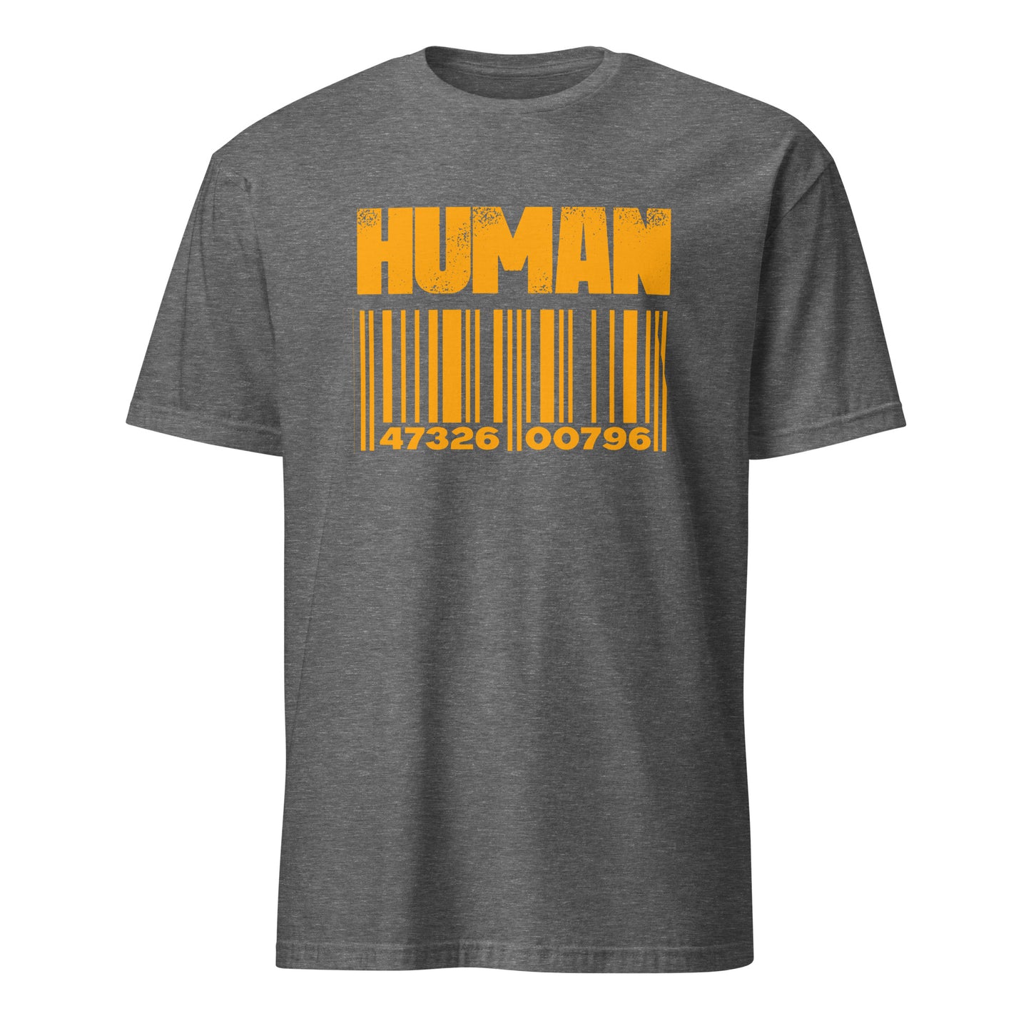 Word Human Barcode  modern fashion style Cool Design Print T-Shirt T-Shirt