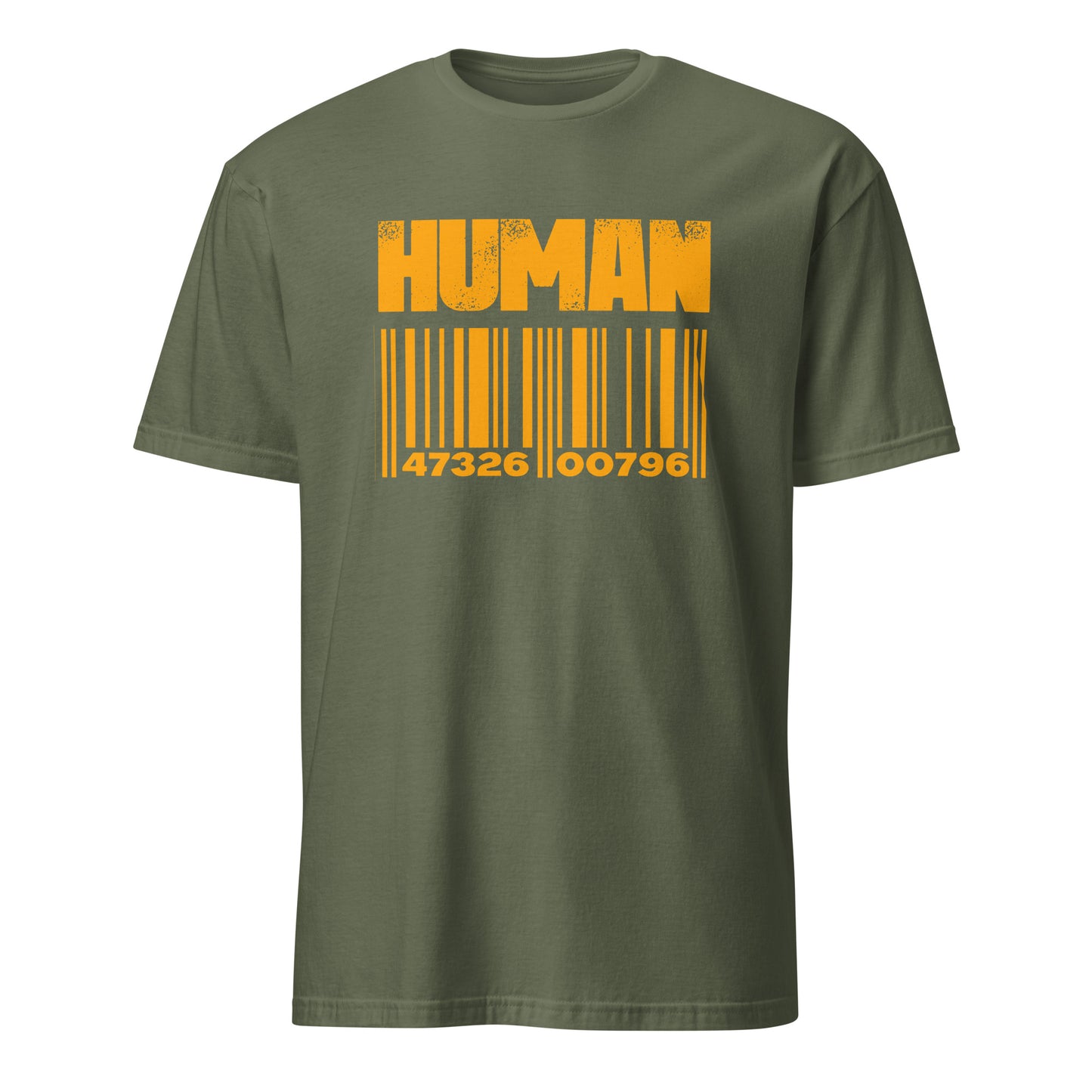 Word Human Barcode  modern fashion style Cool Design Print T-Shirt T-Shirt